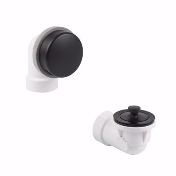 Picture of Lift and Turn PVC Schedule 40 Half Bath Waste Kit with Quick Test, Matte Black