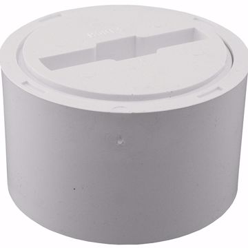 Picture of 3" x 4" PVC Fit-Flush Cleanout with 3" IPS Countersunk Plug with Insert