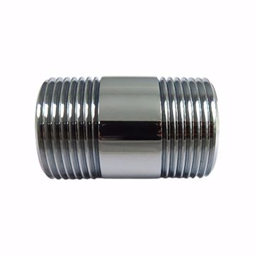 Picture of 1" x 2" Chrome Plated Brass Pipe Nipple