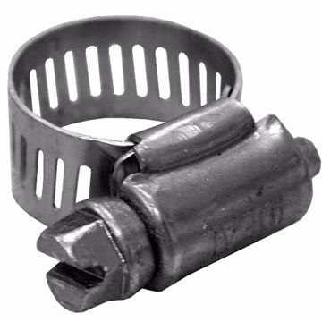 Picture of 2-1/2" - 4-1/2" Gear Clamp with 1/2" Band, All Stainless, Box of 100