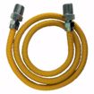 Picture of 3/8" OD (1/4" ID) X 60" Long, 1/2" Male Pipe Thread X 1/2" Male Pipe Thread, Yellow Coated Corrugated Stainless Steel Gas Connector