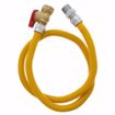 Picture of 5/8" OD (1/2” ID) Gas Connector Assembly, Yellow Coated, 3/4" MIP x 3/4" FIP Ball Valve x 30”