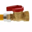 Picture of 5/8" OD (1/2” ID) Gas Connector Assembly, Yellow Coated, 3/4" MIP x 3/4" FIP Ball Valve x 30”