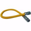 Picture of 1/2" OD (3/8" ID) X 18" Long, 1/2" Female Pipe Thread X 3/8" Male Pipe Thread, Yellow Coated Corrugated Stainless Steel Gas Connector