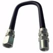 Picture of 1/2" OD (3/8" ID) X 18" Long, 1/2" Female Pipe Thread X 1/2" Male Pipe Thread, Black Coated Corrugated Stainless Steel Gas Connector