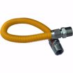 Picture of 1" OD (3/4" ID) X 12" Long, 3/4" Male Pipe Thread X 3/4" Male Pipe Thread, Yellow Coated Corrugated Stainless Steel Gas Connector