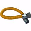 Picture of 1" OD (3/4" ID) X 12" Long, 1" Female Pipe Thread X 1" Male Pipe Thread, Yellow Coated Corrugated Stainless Steel Gas Connector