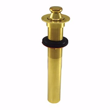 Picture of Polished Brass Lavatory Lift and Turn Drain without Overflow