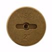 Picture of 2” Slotted Brass Cleanout Plug with 5/16” Tapped Hole