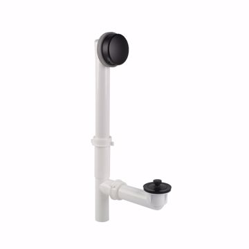 Picture of 16" Lift and Turn Polypropylene Tubular Full Bath Waste Kit with Quick Test, Matte Black