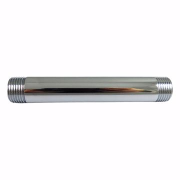 Picture of 3/8" x 4-1/2" Chrome Plated Brass Pipe Nipple