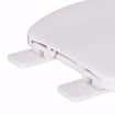 Picture of White Standard Plastic Toilet Seat, Closed Front with Cover, Round, Bulk Pack of 10