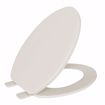 Picture of White Standard Plastic Toilet Seat, Closed Front with Cover, Elongated