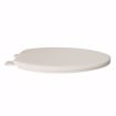 Picture of White Standard Plastic Toilet Seat, Closed Front with Cover, Elongated