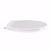 Picture of White Standard Plastic Toilet Seat, Closed Front with Cover, Elongated, Bulk Pack of 10