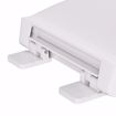 Picture of White Standard Plastic Toilet Seat, Closed Front with Cover, Elongated, Bulk Pack of 10