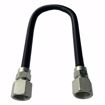 Picture of 3/8" OD (1/4" ID) X 12" Long, 1/2" Female Pipe Thread X 1/2" Female Pipe Thread, Black Coated Corrugated Stainless Steel Gas Connector