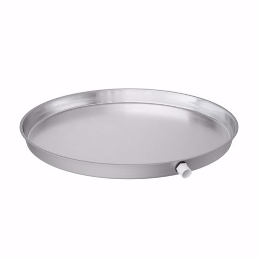 Picture of 26" Aluminum Round Water Heater Pan with 1" PVC Fitting