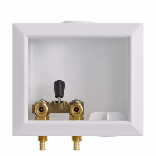 Picture of Washing Machine Box, Quarter Turn Right Outlet with Single Lever Valve, 1/2" PEX F1807 Connection