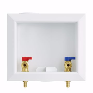 Picture of Washing Machine Box, Quarter Turn Center Outlet, 1/2" PEX F1807 Connection