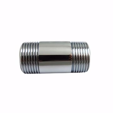 Picture of 3/4" x 1-1/2" Chrome Plated Brass Pipe Nipple