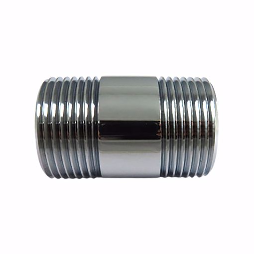 Picture of 1" x 2" Chrome Plated Brass Pipe Nipple
