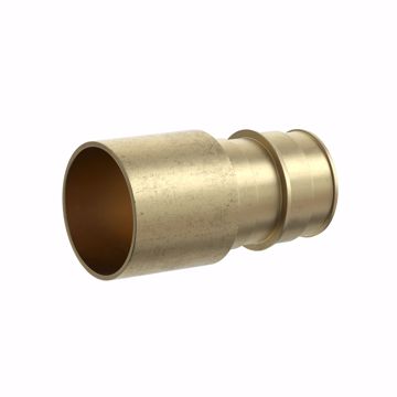 Picture of 3/4" F1960 x 1/2" Female Sweat Brass PEX Adapter, Bag of 25