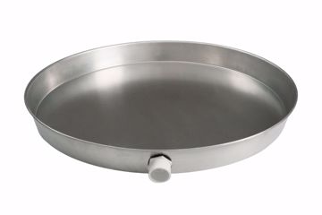 Picture of 24" Aluminum Round Water Heater Pan with 1" PVC Fitting
