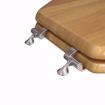 Picture of Mahogany Designer Wood Toilet Seat with Piano Finish, Closed Front with Cover, Chrome Hinges, Elongated