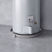 Picture of 24" Aluminum Round Water Heater Pan with 1" PVC Fitting