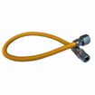 Picture of 5/8" OD X 24" Gas Connector, Yellow Coated Corrugated Stainless Steel, 1/2" MIP X 3/4" FIP, Bagged