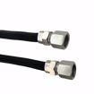 Picture of 1/2" OD (3/8" ID) X 12" Long, 1/2" Female Pipe Thread X 1/2" Female Pipe Thread, Black Coated Corrugated Stainless Steel Gas Connector