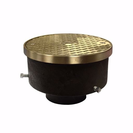 Picture of Adjustable Cleanout with 4" ABS Pipe Fit Cleanout with Nickel Bronze Grout Ring and Cover