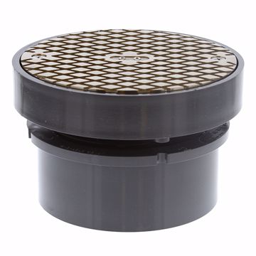 Picture of 4" LevelBest® Complete Hub Fit Cleanout System with 3" Plastic Spud and 5" Nickel Bronze Cover