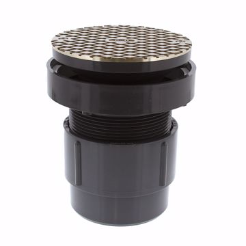Picture of 3" x 4" LevelBest® Complete Pipe Fit Cleanout System with 3" Plastic Spud and 5" Nickel Bronze Cover