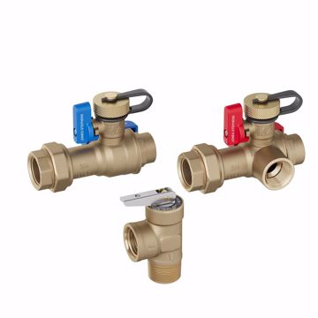 Picture of 3/4" SWT Tankless Water Heater Valve Service Kit with Pressure Relief Valve