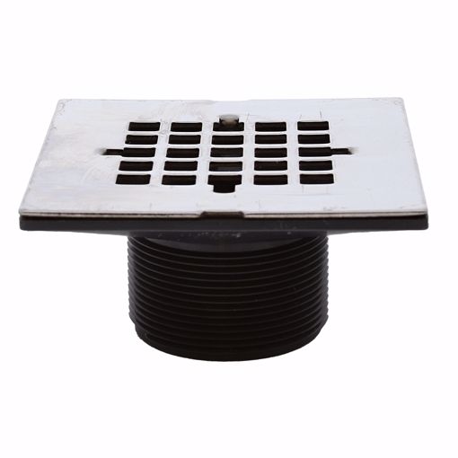 Picture of 2" PVC Spud with 4-1/4" Stainless Steel Stamped Square Strainer