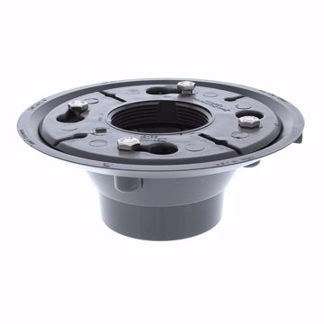 Picture of 2" x 3" Gray PVC Shower Drain Body with PVC Clamp Ring