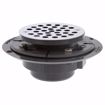 Picture of 2" x 3" PVC Perfect Low Profile Drain with 2" PVC Spud and Round Stainless Steel Strainer