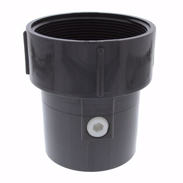 Picture of 3" x 4" Gray PVC Pipe Fit Base with 4" Thread
