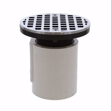 Picture of 2" Over Pipe Fit Drain with Chrome Plated Strainer, Primer Tapped