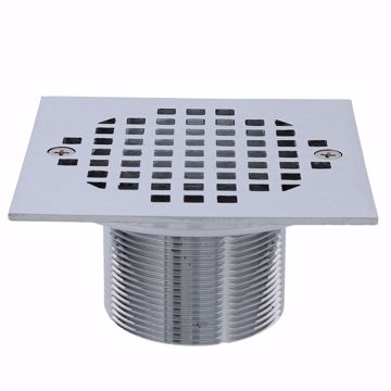 Picture of 2" Chrome Plated Brass Spud with 4-1/4" Chrome Plated Square Strainer