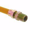 Picture of 1/2" OD (3/8" ID) Gas Connector Assembly, Yellow Coated, 1/2" MIP x 1/2" FIP Ball Valve x 24"