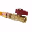 Picture of 1/2" OD (3/8" ID) Gas Connector Assembly, Yellow Coated, 1/2" MIP x 1/2" FIP Ball Valve x 24"