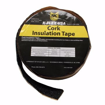 Picture of 1/8" x 2" x 30’ Cork Insulation Tape, Black