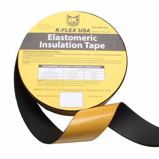 Picture of 1/8" x 2" x 30’ Foam Insulation Tape, Black