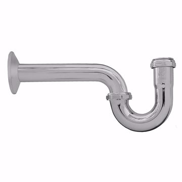 Picture of 1-1/4" Chrome Plated Brass P-Trap 20 Gauge
