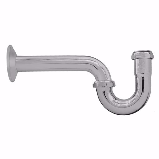 Picture of 1-1/4" Chrome Plated Brass P-Trap 20 Gauge