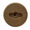 Picture of 1-1/2" Slotted Brass Cleanout Plug with 5/16" Tapped Hole