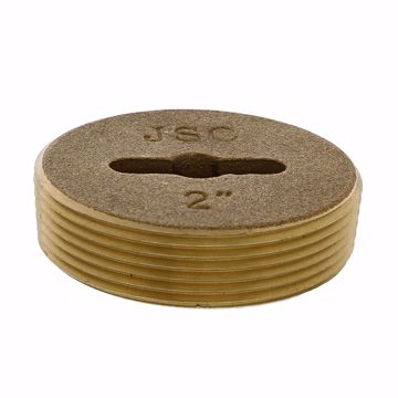 Picture of 2" Slotted Brass Cleanout Plug with 5/16" Tapped Hole
